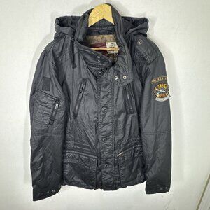 Khujo Noah II XL Black‎ Coated Cotton Jacket Urban Military Utility Parka